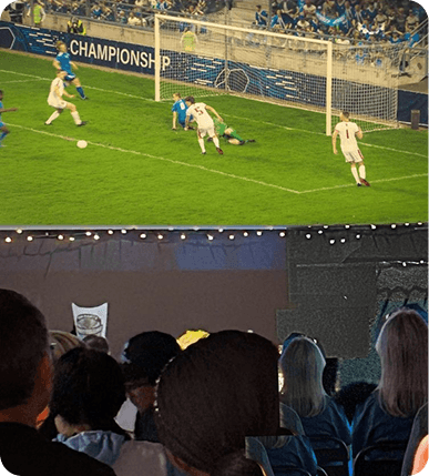 Big screens showing the World Cup at Pals Bar