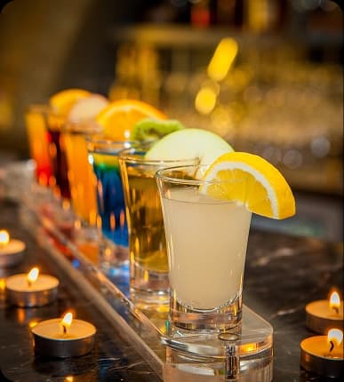 Complimentary shooter celebrations at Pals Bar