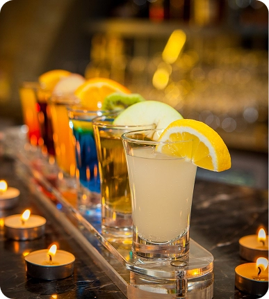 Complimentary shooter celebrations at Pals Bar